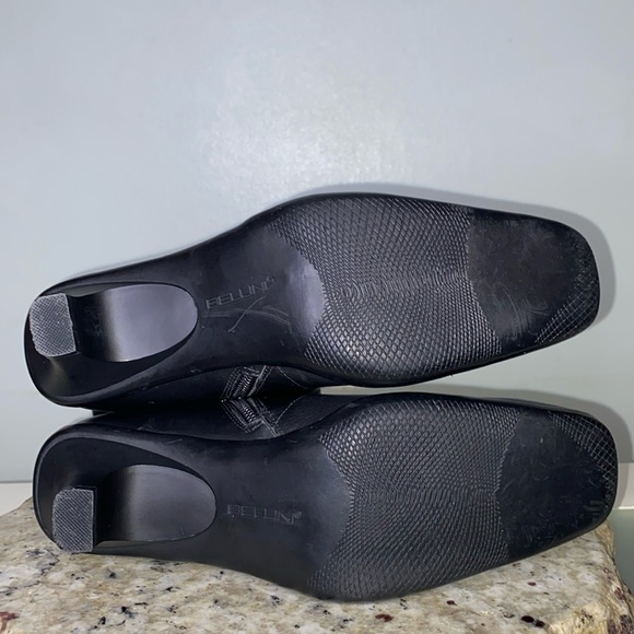 Bellini Black Leather WILSON Knee High Buckle Accent Heeled Boots Women’s Sz 8W - Picture 13 of 16